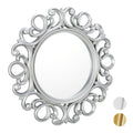 Espejo de pared redondo con marco decorativo clásico